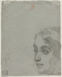 Head of a Woman verso, ca. 1857.