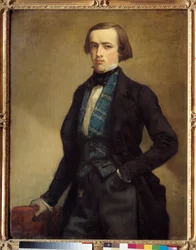 Portræt af Adolphe Moreau (1800-1859) far til Etienne Moreau-Nelaton (Moreau Nelaton) Maleri af Thomas Couture (1815-1879) Søn. 1,16 X 0,89 m