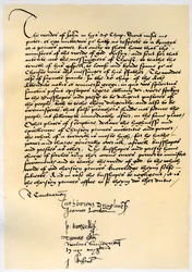 Ærkebiskop Crammers og syv andre engelske biskoppers biskoppelige erklæring, c1537.