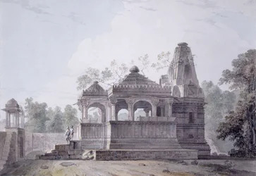 Et hinduistisk tempel i Rohtas-fortet, Bihar,