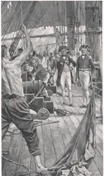 Hoisting the Famous Signal, illustration fra 