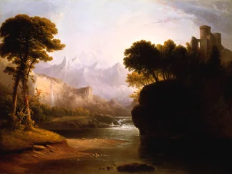 Fantasifuldt landskab, 1834.