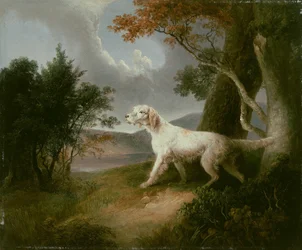 Landskab med hund, 1832.