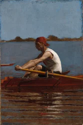 John Biglin i en enkeltsculler
