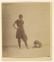 Margaret Eakins og Harry på stranden, Manasquan, New Jersey