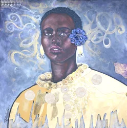 Golden Beauty, 2019 (blandede medier på lærred)