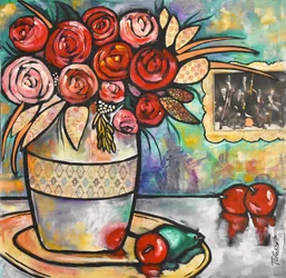 Still Life Jazz, 2014 (blandede medier på lærred)