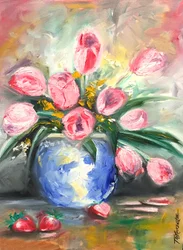 Tulip Sunrise, 2014 (olie på lærred)