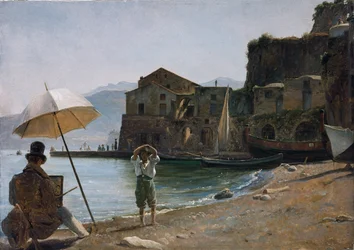 Maleren og drengen, ca. 1834 (maleri)