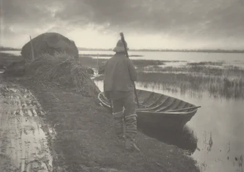 Marskmand på vej til at klippe Schoof-Stuff,1886 (foto)