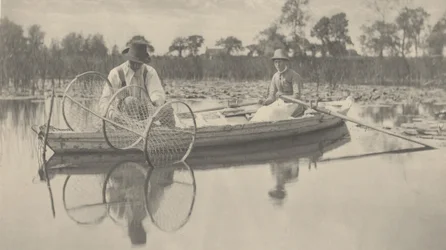 Udlægning af bue-nettet,1886 (foto)