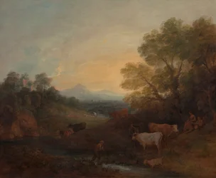 Landskab med kvæg, ca. 1773.
