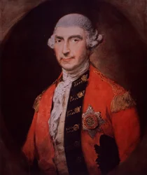 Sir Jeffrey Amherst, britisk kommandant kæmpede mod franskmænd i Canada (olie på lærred)