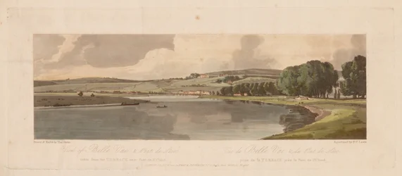 Et udvalg af tyve af de mest maleriske udsigter i Paris: Udsigt over Belle Vue & Pont de Sêve..., 1