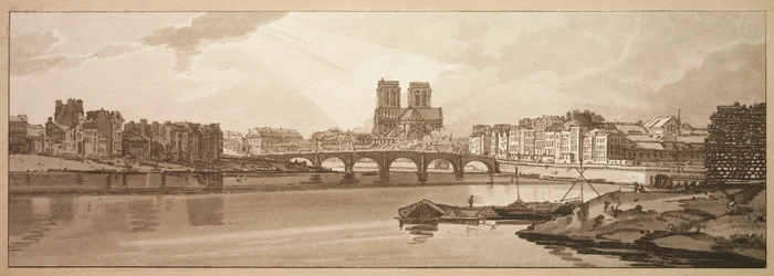 Et udvalg af tyve af de mest maleriske udsigter i Paris: Udsigt over Pont de la Tournelle og Notre Dame taget fra Arsenal