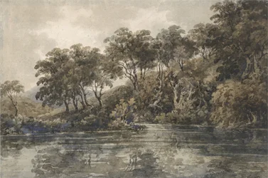 Træer og damme nær Bromley, Kent, ca. 1798 (w/c over blyant med kropsfarve på papir)