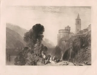 Dartmouth Castle, ved floden Dart