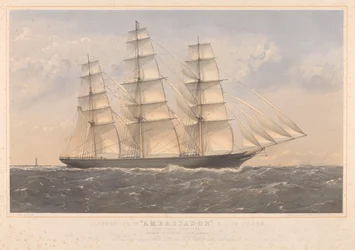 Clipper Ship Ambassador, A.1. 16 år... William Lund Esquire  others (ejere) William Walker Esquire (bygherrer)