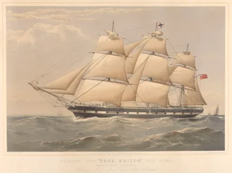 Klipperskibet True Briton på 1100 tons,
