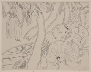 Leda, ca. 1928 (radering)