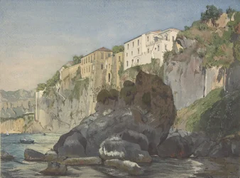 Huse i Sorrento, midten af det 19. århundrede.