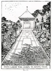 Paved Garden Walk Leading to Summer House, fra Thomas Mawsons "The Art and Craft of Garden Making", udgivet i 1900