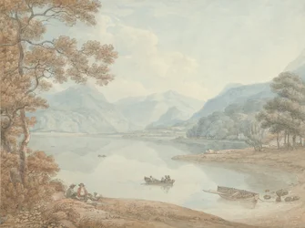 Udsigt over Derwent Water, mod Borrowdale (Cumberland)
