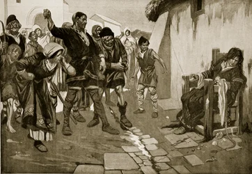 The Cucking-stool in Norman times, illustration fra 