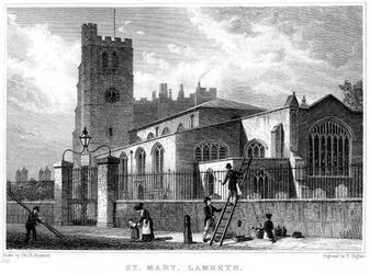 Church of St Mary, Lambeth, London, 1831.