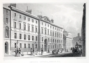 Excise Office, Broad Street, fra pubben 