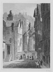 High School, Wynd, Edinburgh, indgraveret af William Watkins, 1831