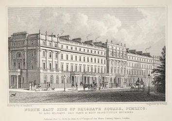 North East Side of Belgrave Square, Pimlico, fra pubben 