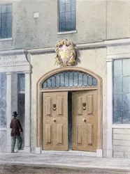 Indgangen til Coachmakers Hall, 1854