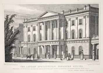 London Institution, Finsbury Circus, fra pubben 