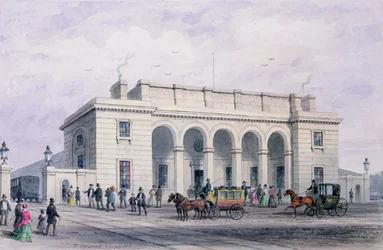 South-Western Railway Station ved Nine Elms Vauxhall, 1856
