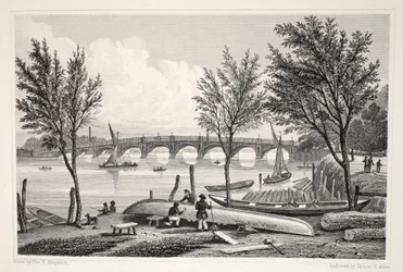 Vauxhall Bridge fra Millbank, fra 