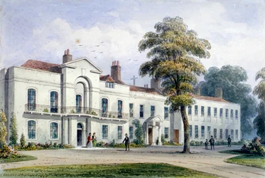 Udsigt over Brompton Lodge, Kensington, London, 1857