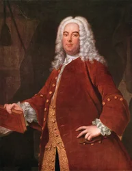 Georg Friedrich Händel, 1685-1759, tysk komponist, ca. 1750