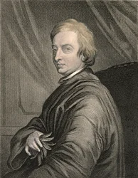 Portræt af John Dryden (1631-1700) indgraveret af Charles Edward Wagstaff (f.1808) pub. af William Mackenzie