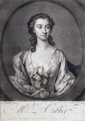 Portræt af fru Cibber (1714-66), skuespillerinde og sangerinde, indgraveret af John Faber (1684-1756), 1746