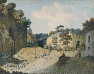 En vej i en kløft nær Napoli, 1782.