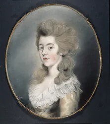Portræt af Georgiana Spencer (pastel på papir)