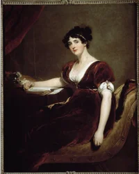 Portræt af Madame Isaac Cuthbert (olie på lærred