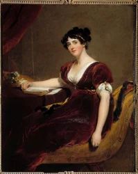 Portræt af Madame Isaac Cuthbert. Maleri af Sir Thomas Lawrence (1769 - 1830)