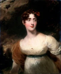Portræt af Milady Emily Harriet Wellesley-Pole Lady Raglan, 1814.