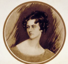 Den østrigske aristokrat prinsesse Pauline de Metternich (f. grevinde Sandor von Szlavnicza 1836-1921), hustru til prins RichardMetternich (ambassadør i Paris, hvor hun holdt en litterær salon), hun var toneangivende inden for mode i Wien, tegning af Th.