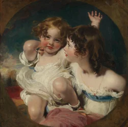 The Calmady Children Emily, 1818-1906, og Laura Anne, 1820-1894, 1823.