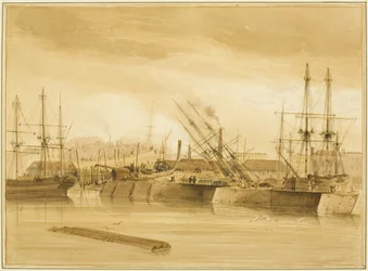 Eastern Wapping Dock, der viser barken 