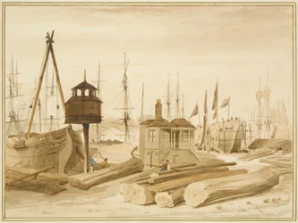 Eastern Wapping Dock, med lanceringen af barken 