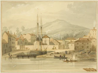 Limekiln Dock, Hotwell Road, med briggen 